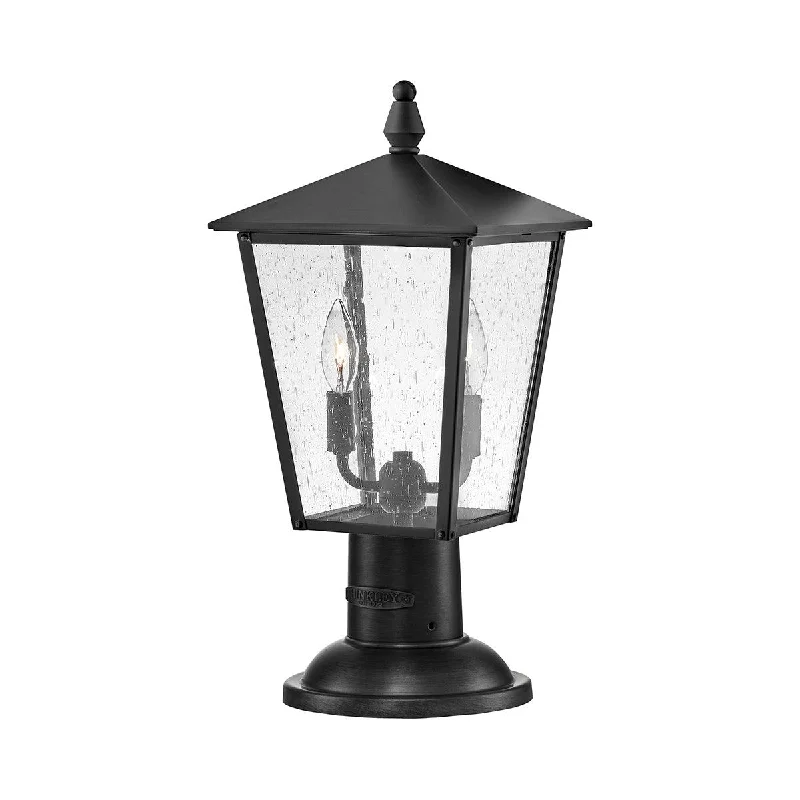 USB Charging Port Floor Lamp for Convenient Device ChargingHinkley Huntersfield 2 Light Medium Outdoor Pedestal Lantern