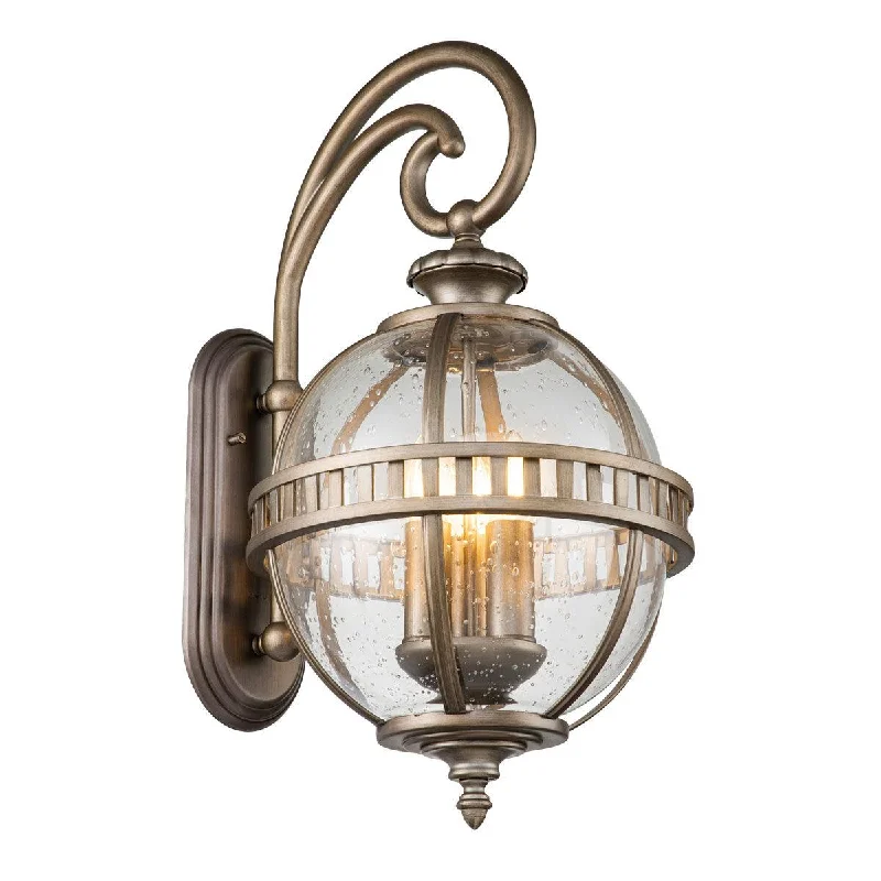 Glass Floor Lamp with Frosted Shades for Soft Diffused LightKichler Halleron 3 Light Bronze Outdoor Wall Light