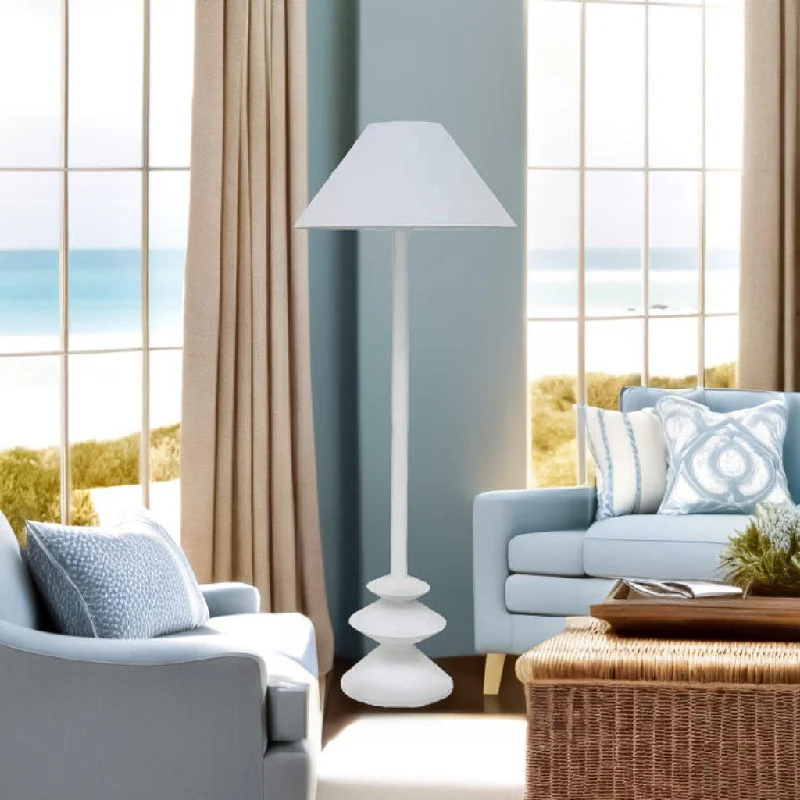 Bohemian Inspired Floor Lamp for Eclectic Home DecorMarbella Floor Lamp in White