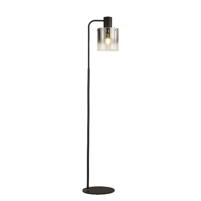 Fabric Floor Lamp with a Linen Shade for a Relaxed AestheticNelson Lighting NL73079 Tokyo 1 Light Floor Lamp Black Polished Chrome