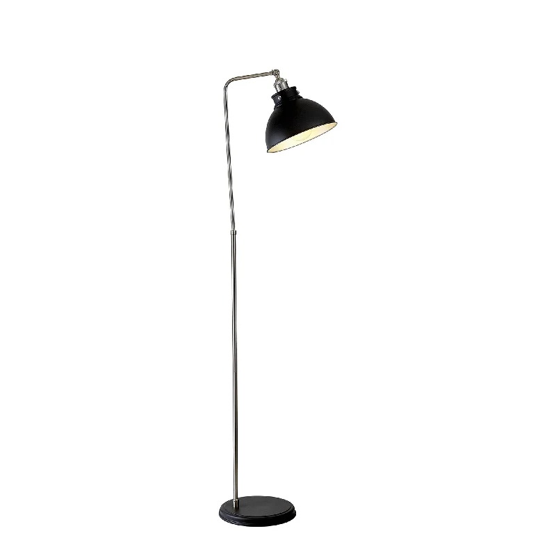 Victorian Style Floor Lamp for Traditional and Elegant InteriorsNelson Lighting NL85499 Corfu 1 Light Floor Lamp Graphite Satin Nickel Victorian Style Floor Lamp for Traditional and Elegant InteriorsNelson Lighting NL85499 Corfu 1 Light Floor Lamp Graphite Satin Nickel
