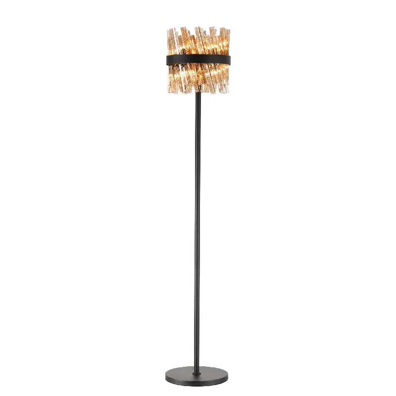 USB Charging Port Floor Lamp for Convenient Device ChargingNelson Lighting NL9514BL/AM9 Kaffer 8 Light Floor Lamp Satin Black Amber USB Charging Port Floor Lamp for Convenient Device ChargingNelson Lighting NL9514BL/AM9 Kaffer 8 Light Floor Lamp Satin Black Amber