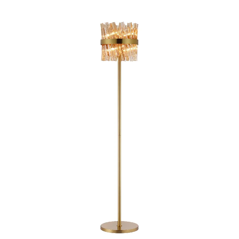 Rustic Farmhouse Style Floor Lamp for Cozy BedroomsNelson Lighting NL9514BR/AM9 Kaffer 8 Light Floor Lamp Brass Amber Rustic Farmhouse Style Floor Lamp for Cozy BedroomsNelson Lighting NL9514BR/AM9 Kaffer 8 Light Floor Lamp Brass Amber