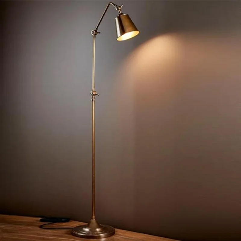 Industrial Style Floor Lamp with Exposed Bulbs for Loft ApartmentsNewbury Floor Lamp in Antique Brass or Antique Silver Industrial Style Floor Lamp with Exposed Bulbs for Loft ApartmentsNewbury Floor Lamp in Antique Brass or Antique Silver