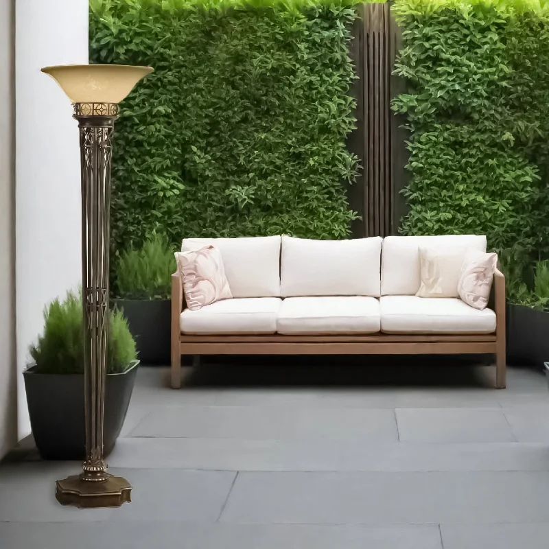 USB Charging Port Floor Lamp for Convenient Device ChargingOpera Torchiere E27 in Firenze Gold Elstead Lighting - ELS.FE-OPERA-TCH USB Charging Port Floor Lamp for Convenient Device ChargingOpera Torchiere E27 in Firenze Gold Elstead Lighting - ELS.FE-OPERA-TCH