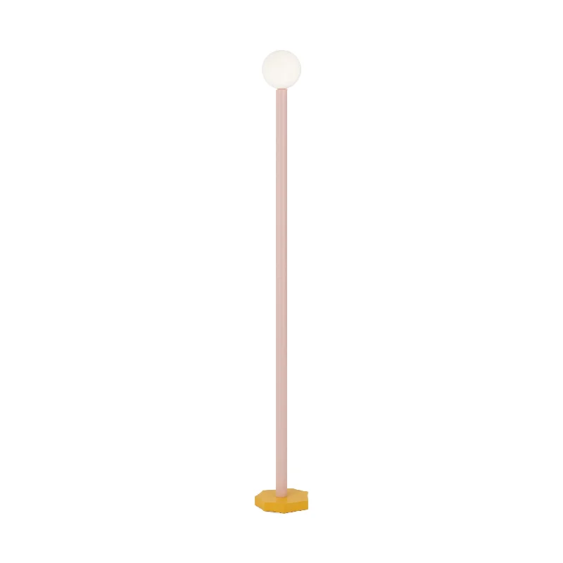 Metal Floor Lamp with a Matte Black Finish for a Sleek LookOutlines F01 Floor Lamp - White/Orange Yellow/Pink