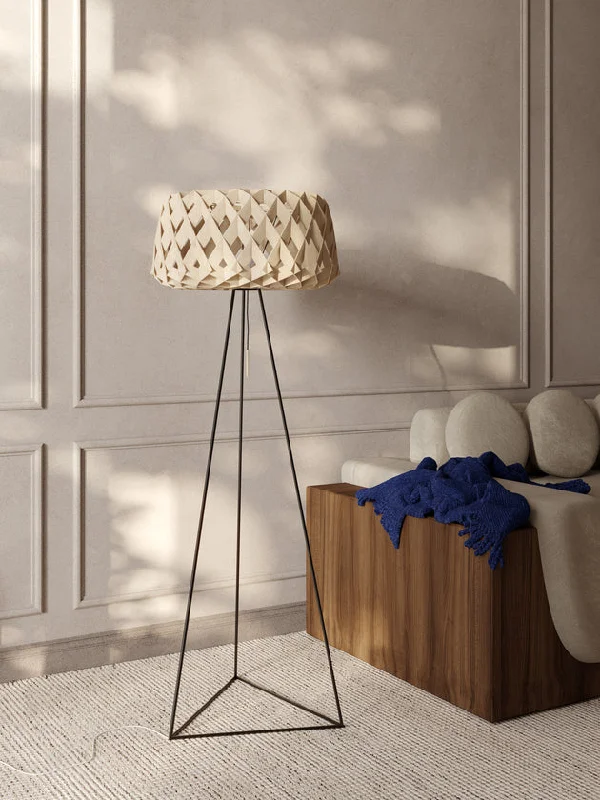 Smart Floor Lamp with Voice Control and Bluetooth ConnectivityPilke Signature 60 Tripod Floor Lamp Birch