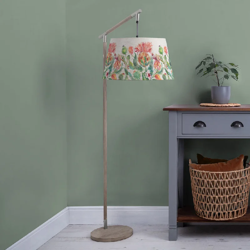 Metal Floor Lamp with a Matte Black Finish for a Sleek LookEnchanting Thistle Quintus Taper & Quintus Complete Floor Lamp Grey/Marigold