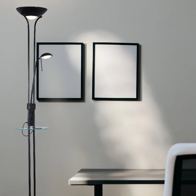 USB Charging Port Floor Lamp for Convenient Device ChargingHazel USB Mother and Child Metal LED Floor Lamp - Brass, Black or Chrome, 1800mm High, PL0206