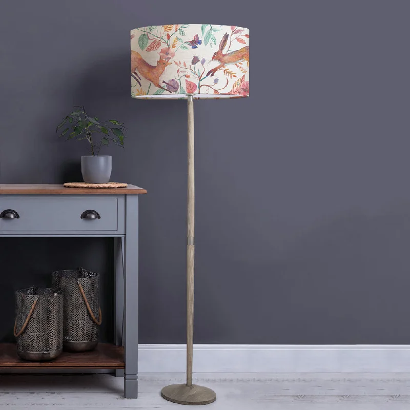 Victorian Style Floor Lamp for Traditional and Elegant InteriorsLeaping Into The Fauna Eva & Solensis Complete Floor Lamp Grey/Linen