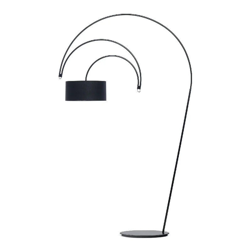 Wood Floor Lamp with Natural Grain for a Warm and Organic FeelSott'archi Floor Lamp - Black Metal Wood Floor Lamp with Natural Grain for a Warm and Organic FeelSott'archi Floor Lamp - Black Metal