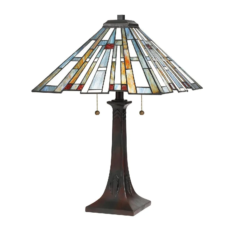 USB Charging Port Floor Lamp for Convenient Device ChargingTiffany Quoizel Maybeck 2 Light Bronze Table Lamp