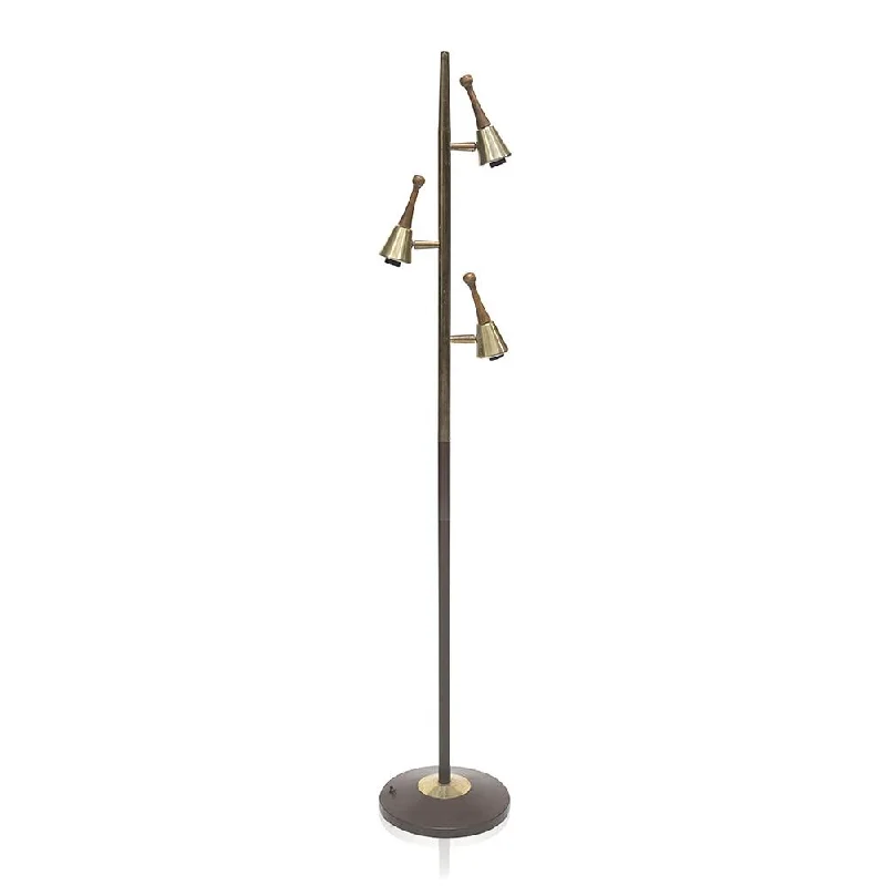 Metal Floor Lamp with a Matte Black Finish for a Sleek LookTriple Light Floor Lamp