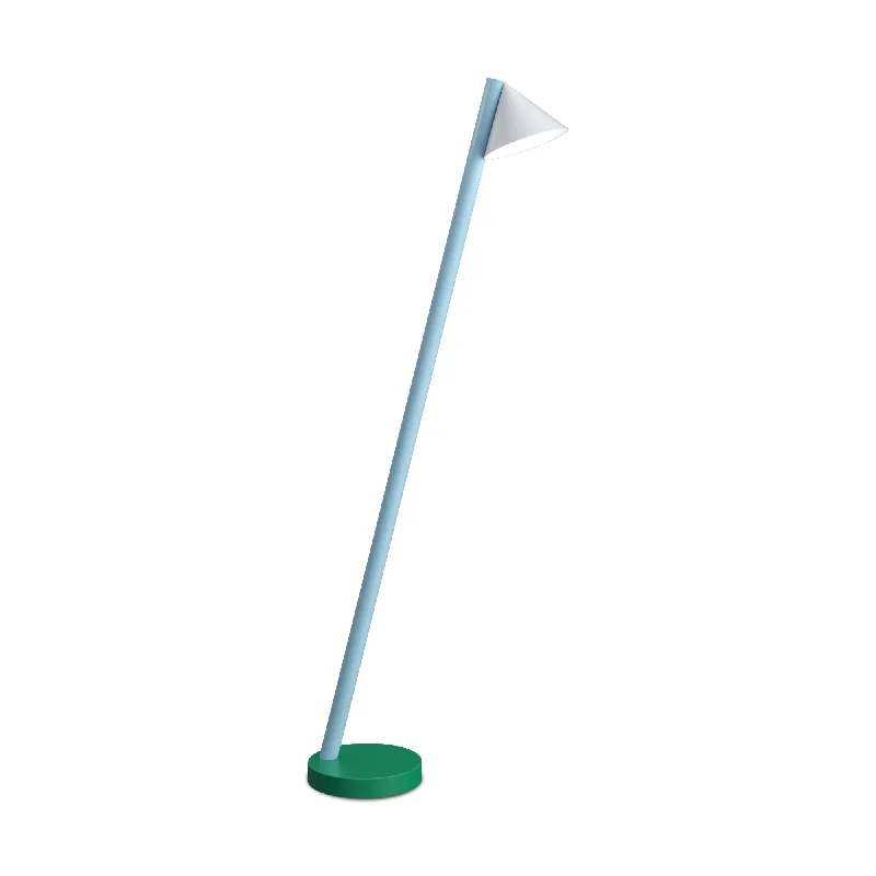 Adjustable Height Floor Lamp for Versatile Lighting NeedsTube With Globes And Cones F02 Floor Lamp - White/Intense Green/Light Blue
