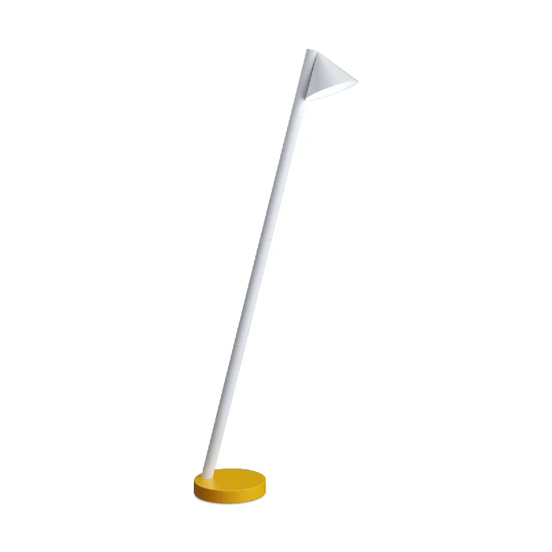 Glass Floor Lamp with Frosted Shades for Soft Diffused LightTube With Globes And Cones F02 Floor Lamp - White/Orange Yellow Glass Floor Lamp with Frosted Shades for Soft Diffused LightTube With Globes And Cones F02 Floor Lamp - White/Orange Yellow