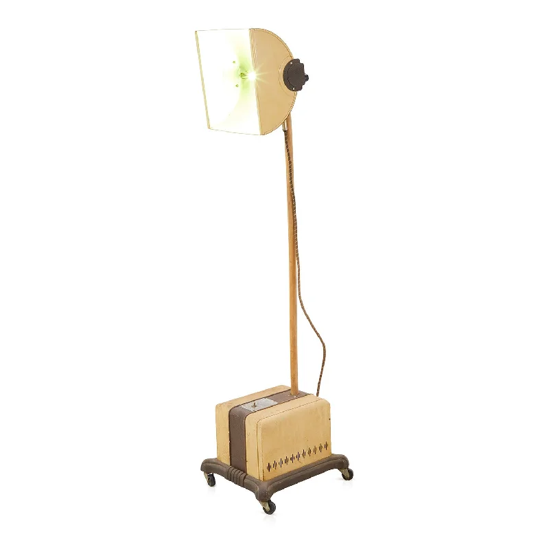 Wood Floor Lamp with Natural Grain for a Warm and Organic FeelVintage Burdick Medical Lamp Wood Floor Lamp with Natural Grain for a Warm and Organic FeelVintage Burdick Medical Lamp