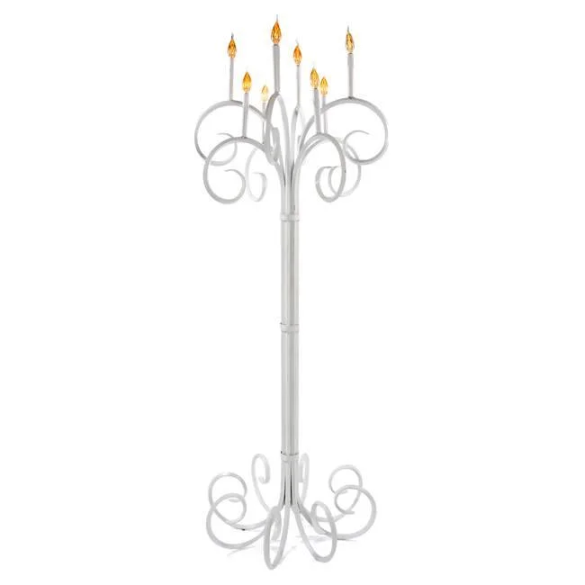  Way Switch Floor Lamp for Multiple Light Intensity LevelsWhite Candle Floor Lamp