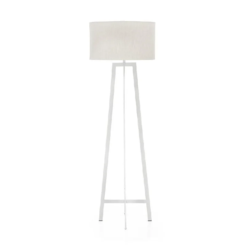 Smart Floor Lamp with Voice Control and Bluetooth ConnectivityWhite 4-Leg Floor Lamp w Linen Shade Smart Floor Lamp with Voice Control and Bluetooth ConnectivityWhite 4-Leg Floor Lamp w Linen Shade