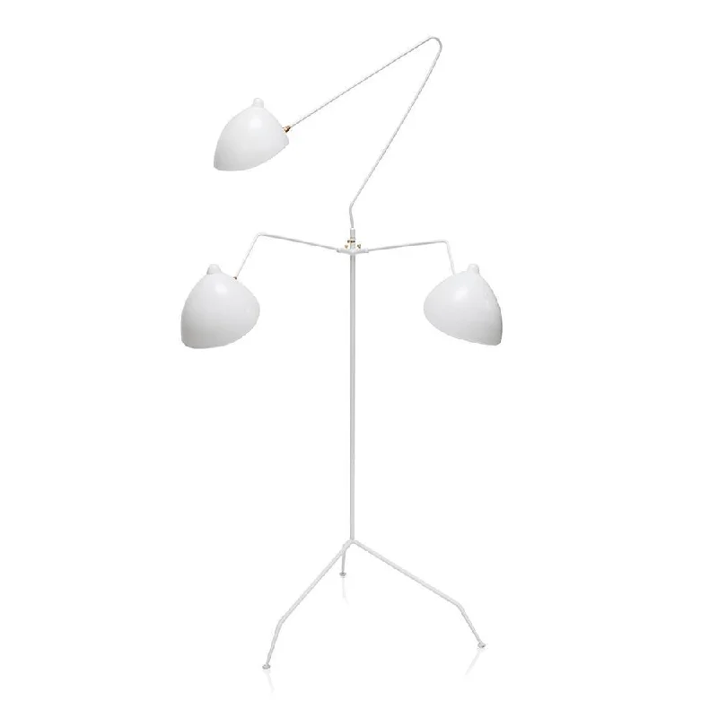 Marble Base Floor Lamp for a Touch of LuxuryWhite Mouille 3 Arm Standing Lamp
