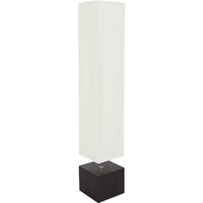Modern Minimalist Floor Lamp for Contemporary Living RoomsWhite Rice Paper Floor Lamp with Dark Wood Base Modern Minimalist Floor Lamp for Contemporary Living RoomsWhite Rice Paper Floor Lamp with Dark Wood Base