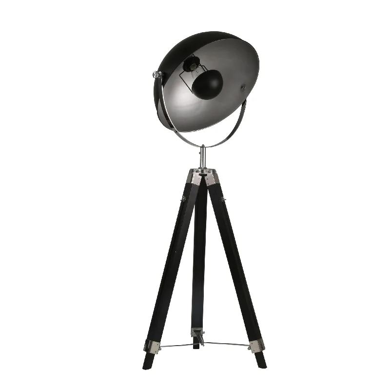 Victorian Style Floor Lamp for Traditional and Elegant InteriorsWood 65" Tripod Spotlight Floorlamp, Black