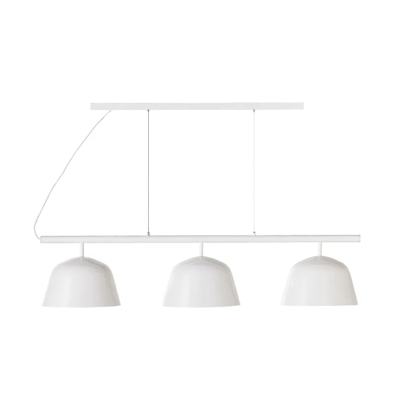Moroccan Ceiling Lights with Colorful Stained Glass and Geometric CarvingsAnglesea 3 Light Metal Shade Pendant White 120cm