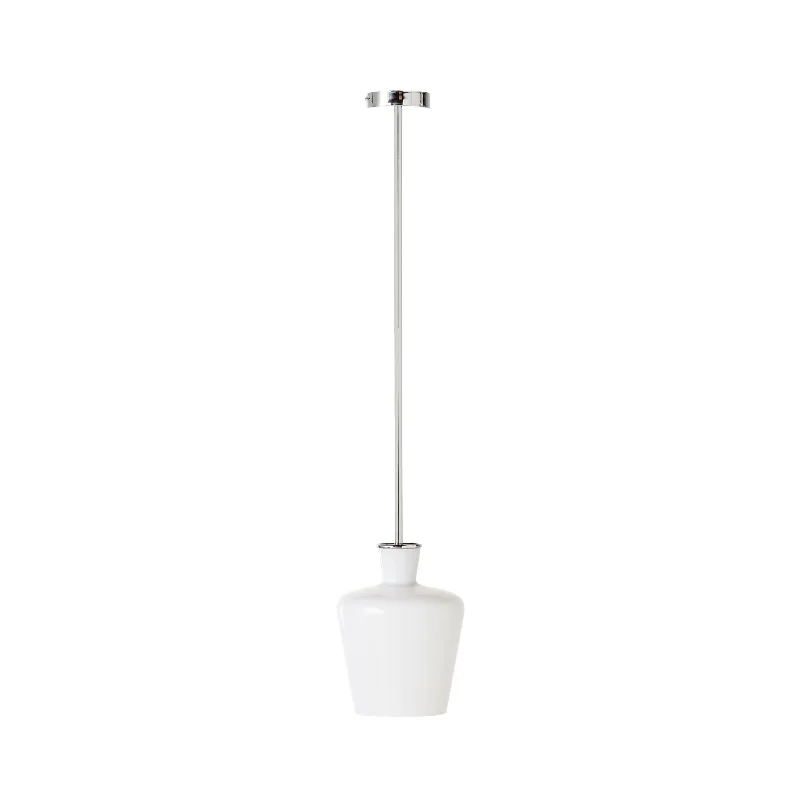 Metal Ceiling Lights in Brass, Copper, Stainless Steel, and IronAuburn Opal Glass Pendant White 24x35cm Metal Ceiling Lights in Brass, Copper, Stainless Steel, and IronAuburn Opal Glass Pendant White 24x35cm