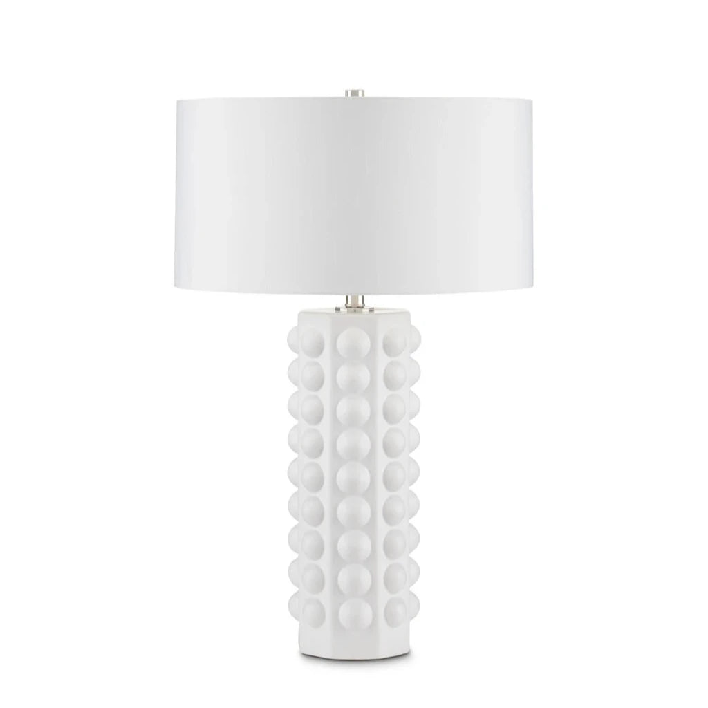 ceramic table lamps with hand painted designs for an artistic touchCassandra White Table Lamp
