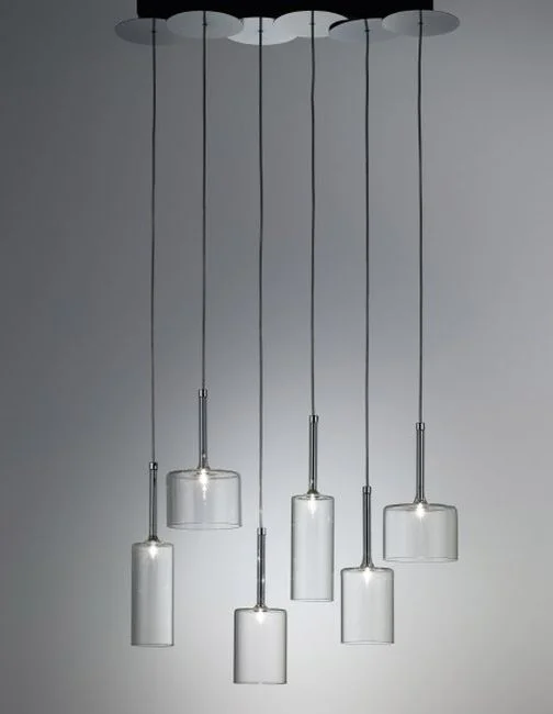 Retro Ceiling Lights Inspired by the 1950s and 1960s DesignCrystal, Red, Grey And Bronze Spillray Sp6 From Axo Light Retro Ceiling Lights Inspired by the 1950s and 1960s DesignCrystal, Red, Grey And Bronze Spillray Sp6 From Axo Light
