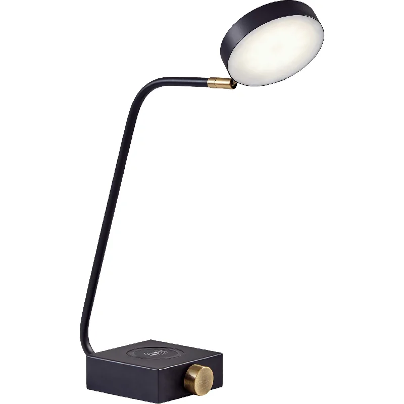 mid century modern table lamps with iconic designs for a stylish studyColomiers Wireless Charge Desk Lamp Black/Brass