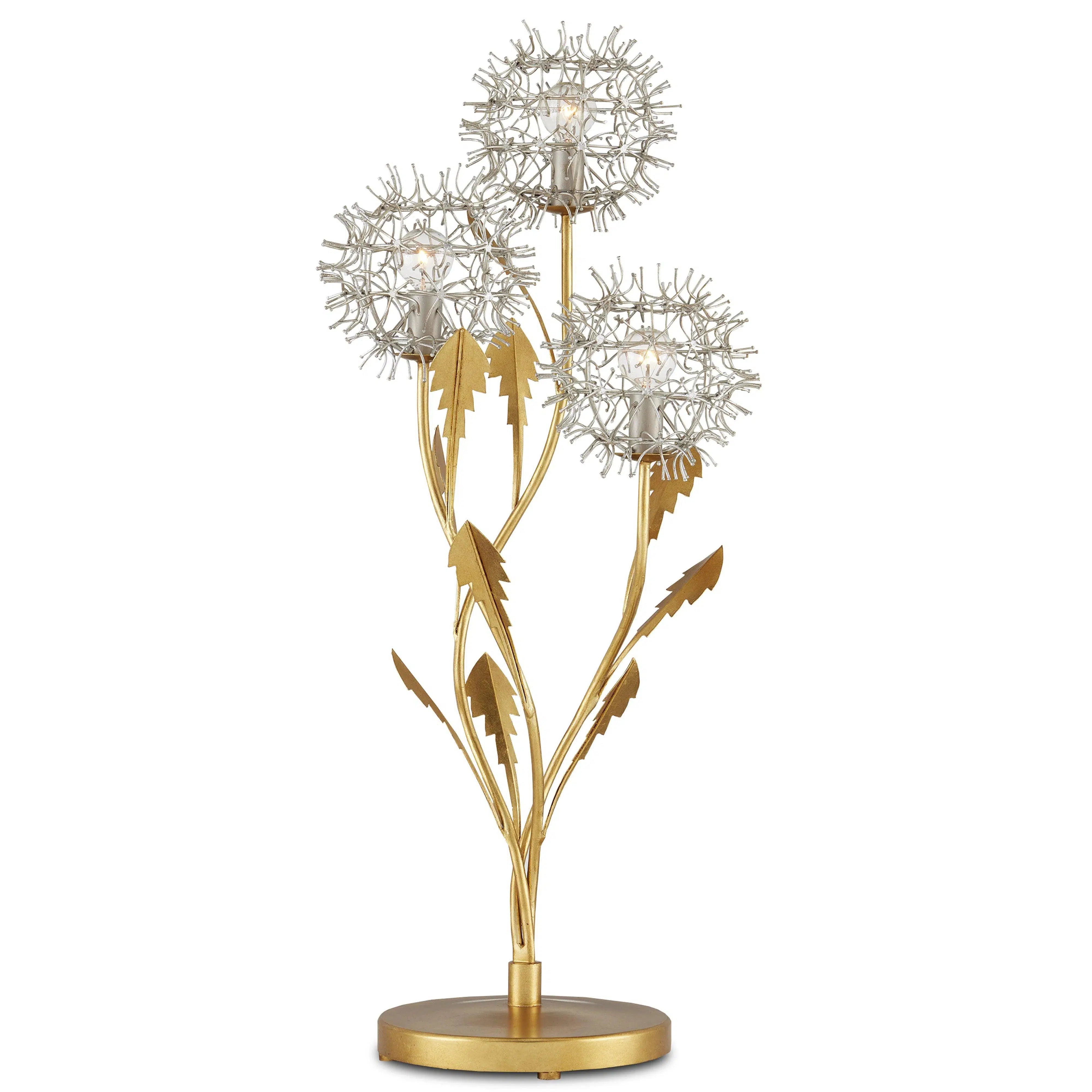 glass table lamps with a frosted surface for soft light diffusionDandelion Silver & Gold Table Lamp glass table lamps with a frosted surface for soft light diffusionDandelion Silver & Gold Table Lamp
