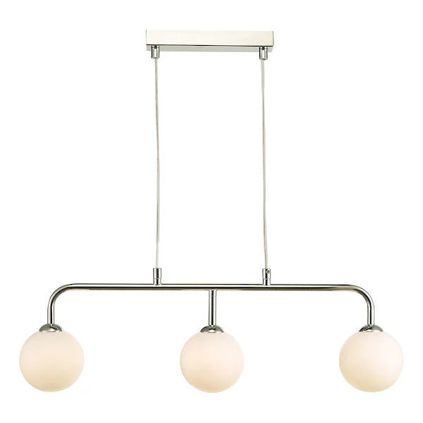 Glass Ceiling Lights with Frosted, Colored, or Etched GlassDar Feya 3 Light Bar Pendant Polished Chrome Opal Glass Glass Ceiling Lights with Frosted, Colored, or Etched GlassDar Feya 3 Light Bar Pendant Polished Chrome Opal Glass