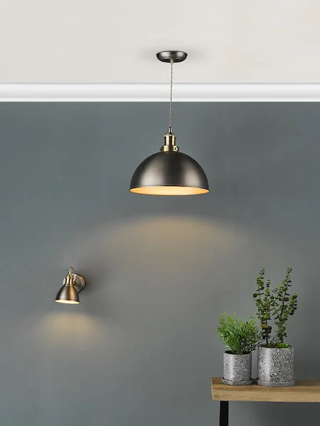 African - Inspired Ceiling Lights with Tribal Patterns and Natural MaterialsDar Governor Pendant Antique Chrome Antique Brass African - Inspired Ceiling Lights with Tribal Patterns and Natural MaterialsDar Governor Pendant Antique Chrome Antique Brass