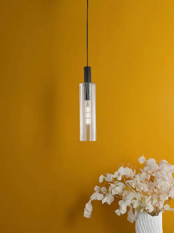 Scandinavian Style Ceiling Lights with Light Wood AccentsDar Ruben Pendant Satin Black and Ribbed Glass Scandinavian Style Ceiling Lights with Light Wood AccentsDar Ruben Pendant Satin Black and Ribbed Glass