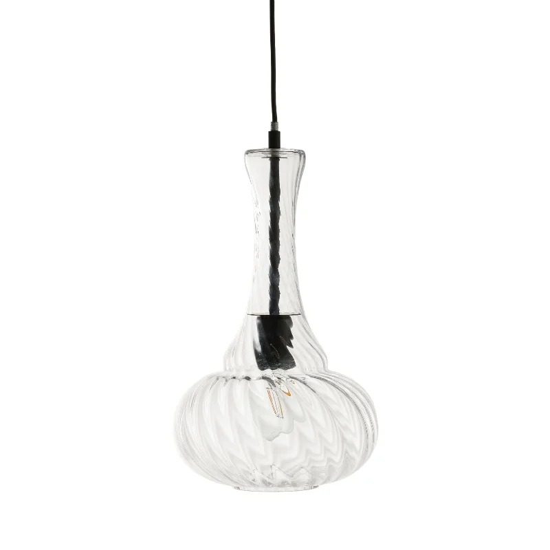Retro Ceiling Lights Inspired by the 1950s and 1960s DesignDenham Glass Pendant clear 84x23cm Retro Ceiling Lights Inspired by the 1950s and 1960s DesignDenham Glass Pendant clear 84x23cm