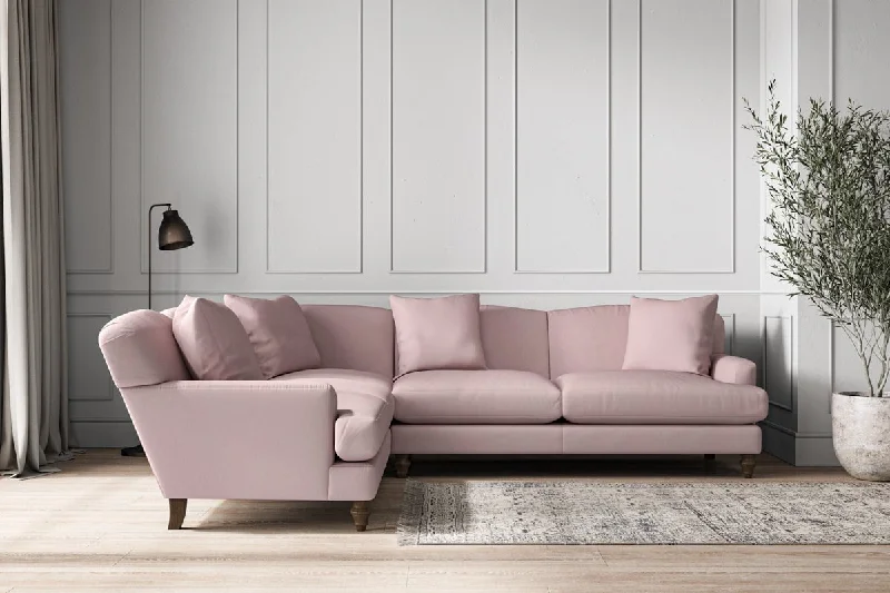 Gothic Ceiling Lights with Dark Metalwork and Pointed ArchesDeni Super Grand Left Hand Corner Sofa - Recycled Cotton Lavender