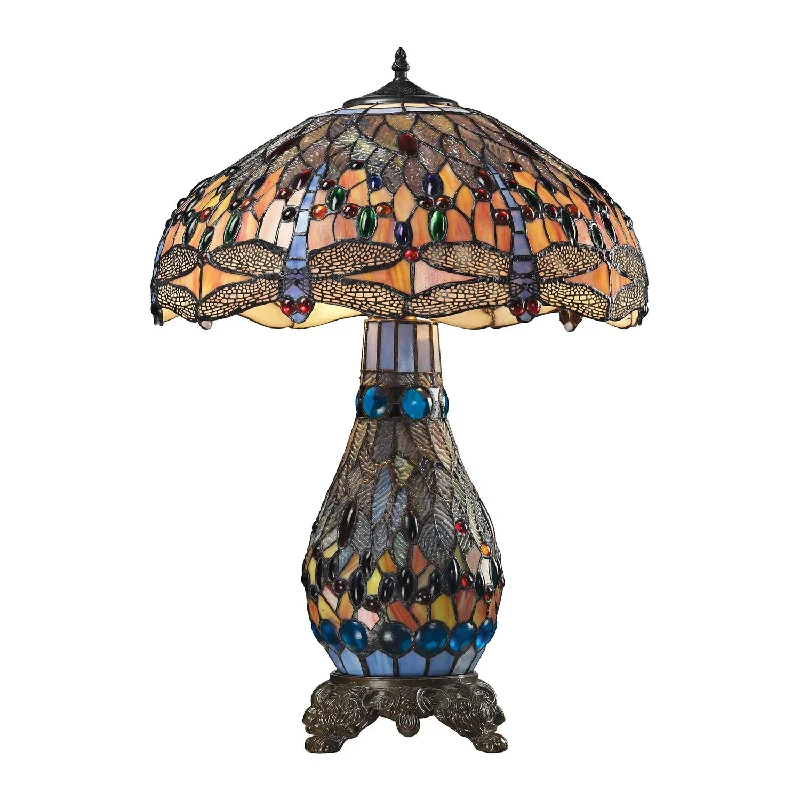 glass table lamps with a frosted surface for soft light diffusionDragonfly Table Lamp