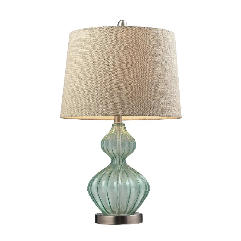 victorian style table lamps with ornate details for traditional homesSmoked Glass Table Lamp