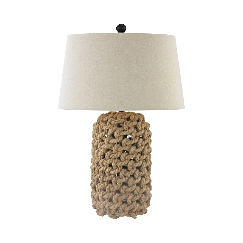 rustic farmhouse table lamps for cozy kitchensRope Table Lamp