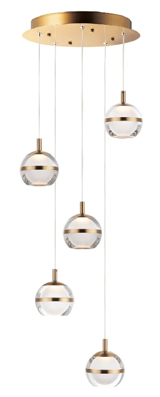 Bohemian Ceiling Lights with Beads, Tassels, and Colorful GlassSwank LED Pendant