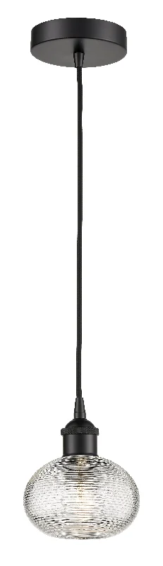 Art Deco Ceiling Lights with Geometric Patterns and Metallic FinishesInnovations Lighting 616-1P-BK-G555-6  Edison Pendant Light Matte Black