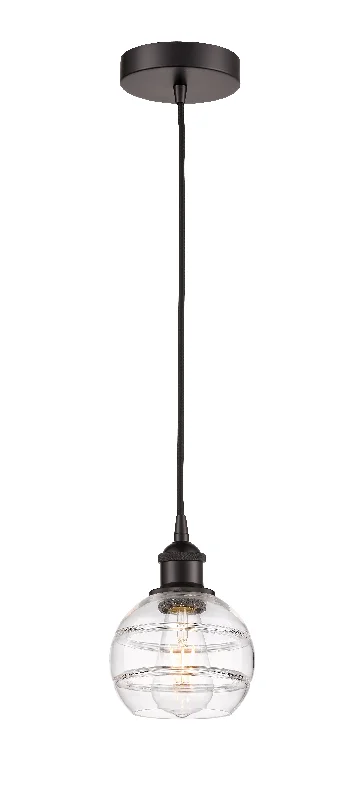 Metal Ceiling Lights in Brass, Copper, Stainless Steel, and IronInnovations Lighting 616-1P-OB-G556-6CL  Edison Pendant Light Oil Rubbed Bronze