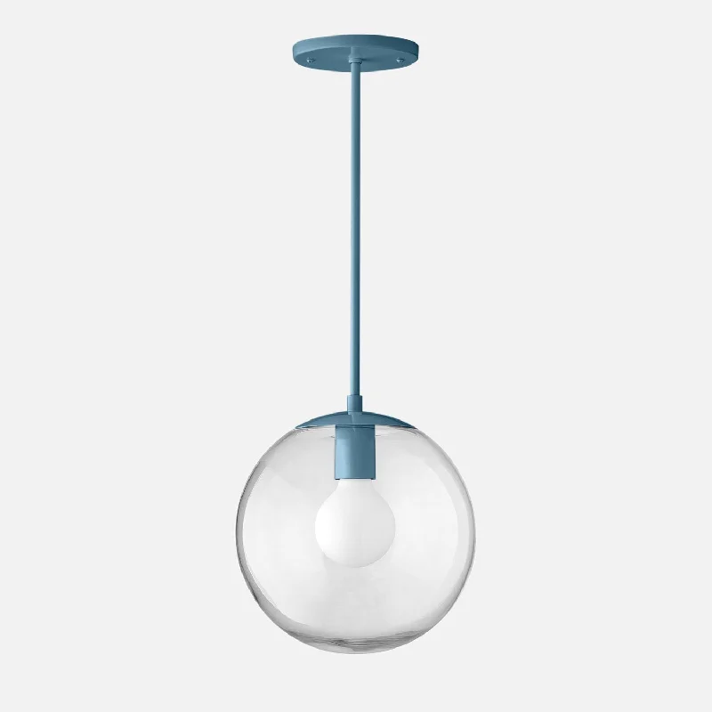 Glass Ceiling Lights with Frosted, Colored, or Etched GlassLuna Rod Pendant with 10" Clear Shade
