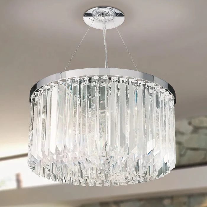 Chinese - Style Ceiling Lights with Red Lantern - Inspired DesignsLuxurious Modern Mid-Century Crystal Prism Drum Pendant Chinese - Style Ceiling Lights with Red Lantern - Inspired DesignsLuxurious Modern Mid-Century Crystal Prism Drum Pendant