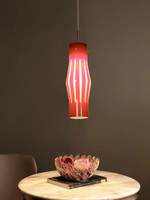 Gothic Ceiling Lights with Dark Metalwork and Pointed ArchesOdeon Red Pendant Light
