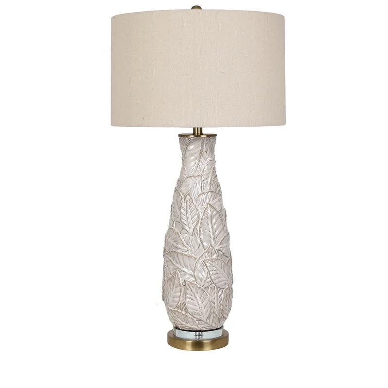 rustic farmhouse table lamps for cozy kitchensPLANTS TABLE LAMP  34.5''HT.,CERAMIC & METAL & CRY