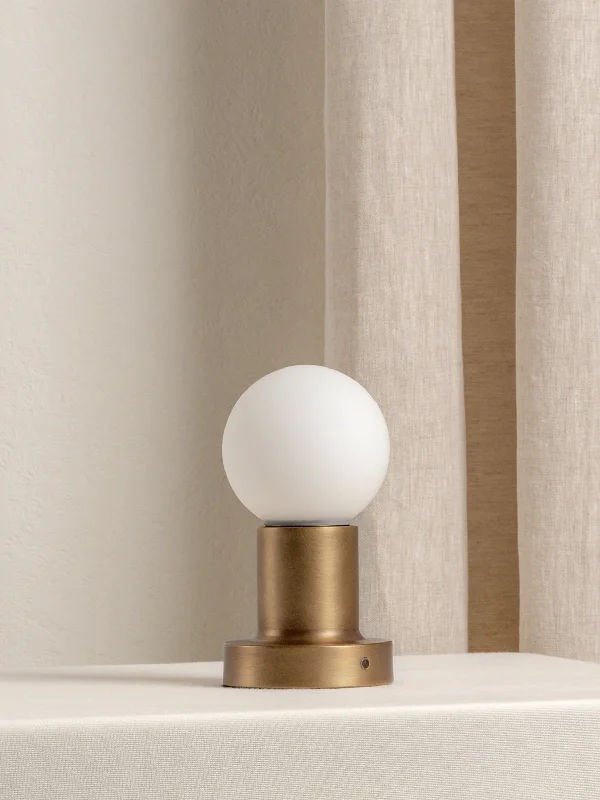 crystal table lamps with dazzling prisms for a glamorous effectPorta - aged brass and opal rechargeable table lamp crystal table lamps with dazzling prisms for a glamorous effectPorta - aged brass and opal rechargeable table lamp