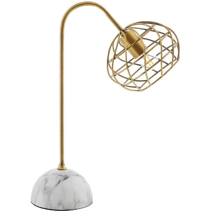 asian inspired table lamps with bamboo accents for a zen atmosphereSandy White Marble Table Lamp Brass Gold/White