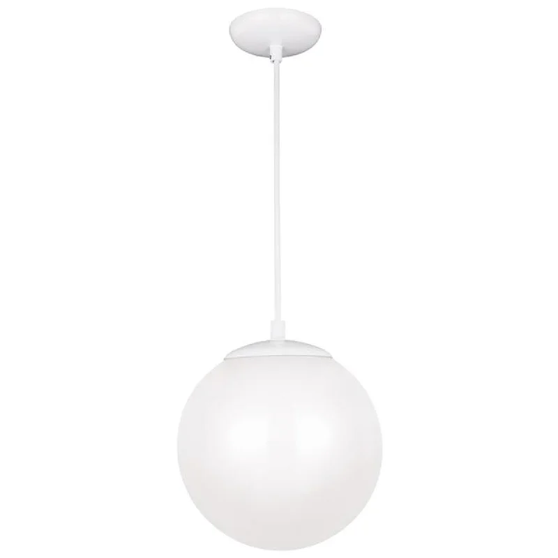 Art Deco Ceiling Lights with Geometric Patterns and Metallic FinishesSea Gull Lighting Leo - Hanging Globe Steel One Light Pendant