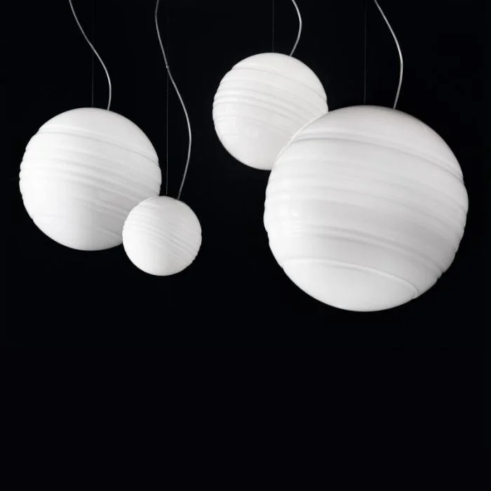 African - Inspired Ceiling Lights with Tribal Patterns and Natural MaterialsSimple & Minimal White Murano Glass Globe Pendant Light